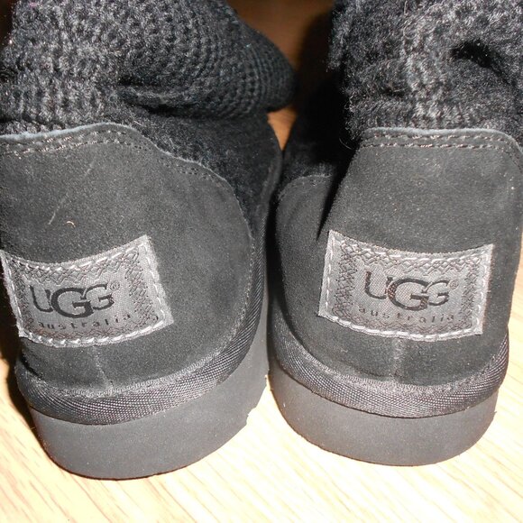 UGG Australia SN 5819 Black CLASSIC CARDY Women's Tall Knee High Winter Boot 10 - Picture 5 of 8